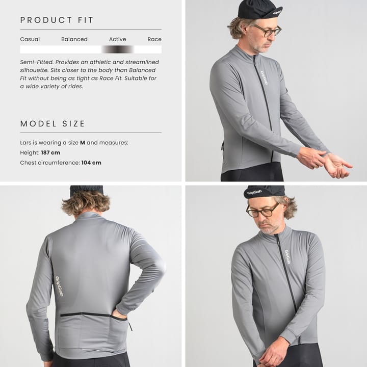 Gripgrab Men's RIDE Thermal Long Sleeve Jersey Grey Gripgrab