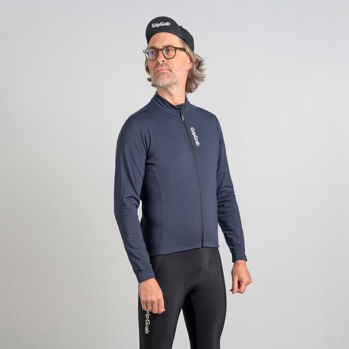 Gripgrab Men's RIDE Thermal Long Sleeve Jersey Navy Blue Gripgrab