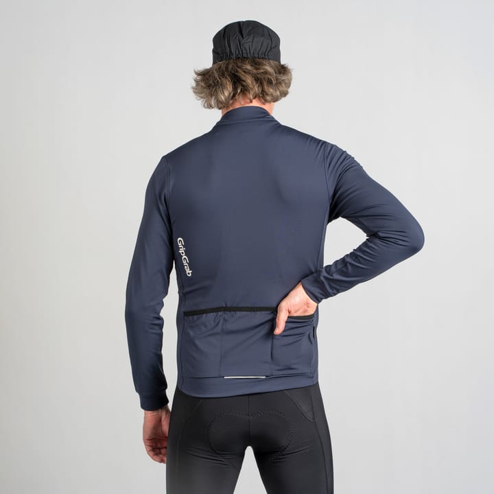 Gripgrab Men's RIDE Thermal Long Sleeve Jersey Navy Blue Gripgrab