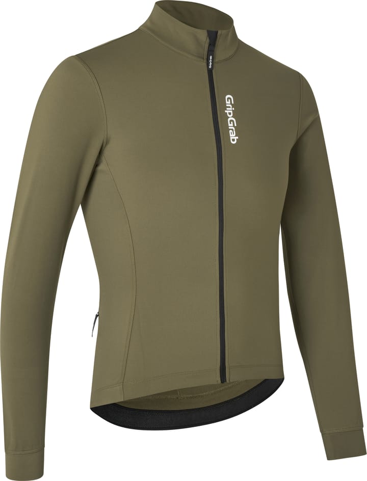 Gripgrab Men's RIDE Thermal Long Sleeve Jersey Olive Green Gripgrab