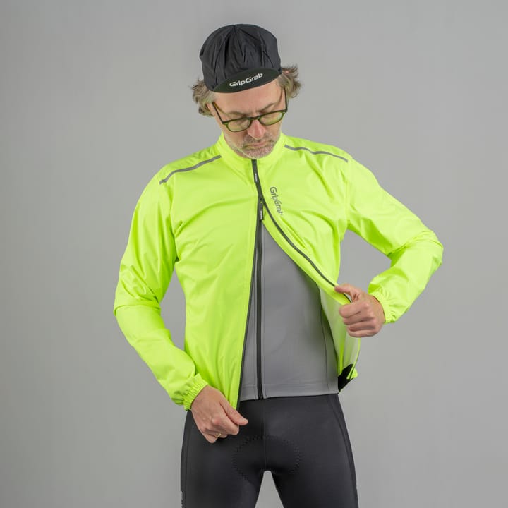 Gripgrab Men's RIDE Waterproof Lightweight Jacket Yellow Hi-vis Gripgrab
