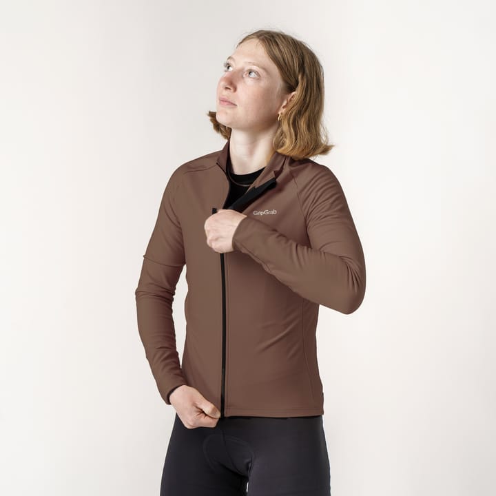 Gripgrab Women's PACR Thermal Long Sleeve Jersey Brown Gripgrab