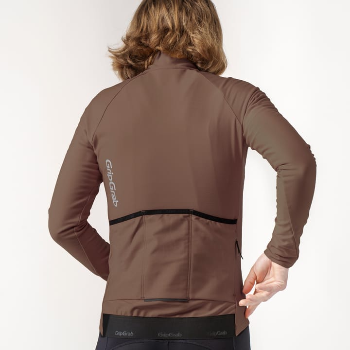 Gripgrab Women's PACR Thermal Long Sleeve Jersey Brown Gripgrab