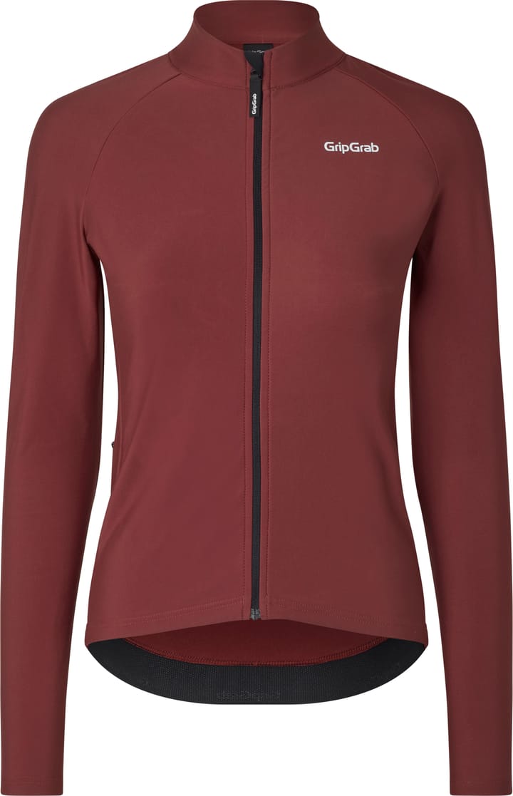 Gripgrab Women's PACR Thermal Long Sleeve Jersey Dark Red Gripgrab