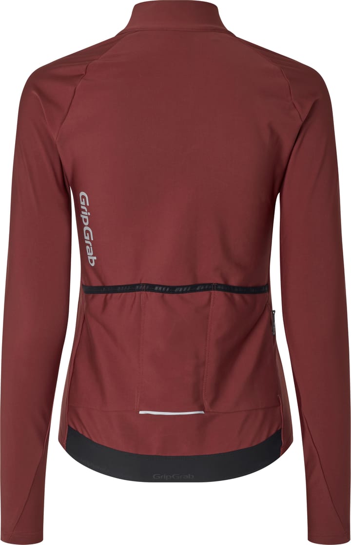 Gripgrab Women's PACR Thermal Long Sleeve Jersey Dark Red Gripgrab