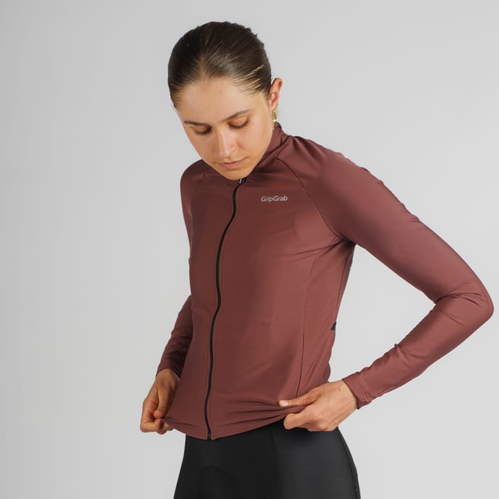 Gripgrab Women's GripGrab PACR Thermal Long Sleeve Jersey Dark Red Gripgrab