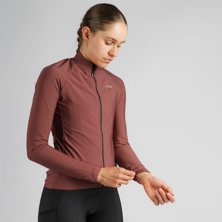 Gripgrab Women's GripGrab PACR Thermal Long Sleeve Jersey Dark Red Gripgrab