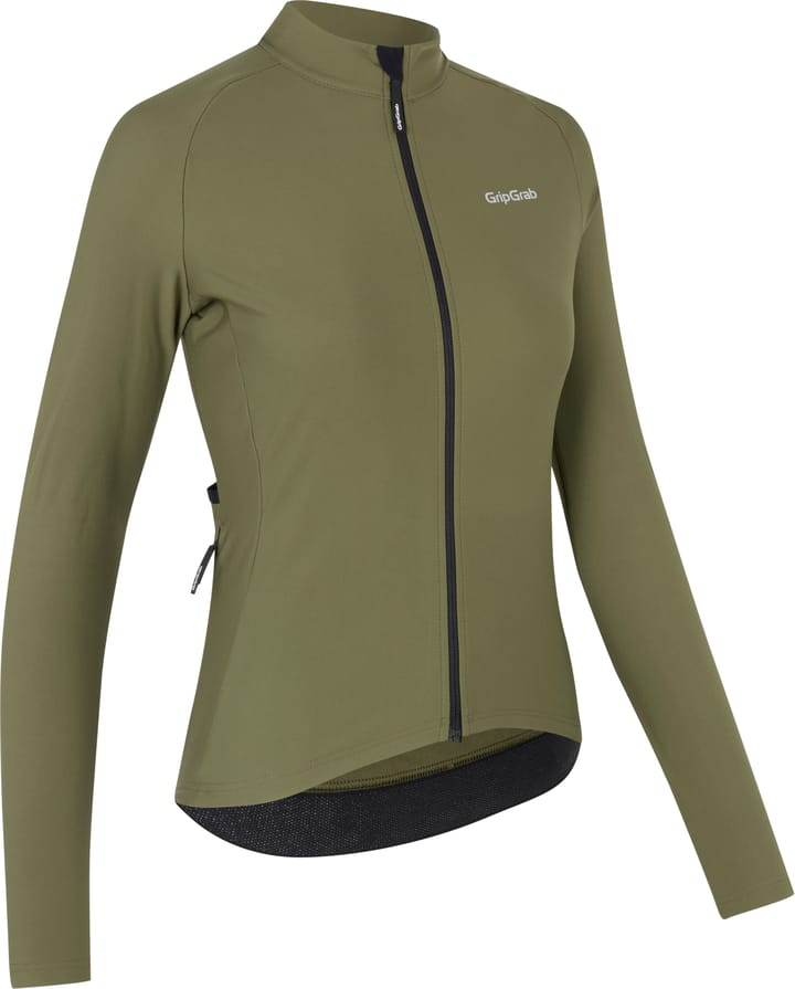 Gripgrab Women's GripGrab PACR Thermal Long Sleeve Jersey Olive Green Gripgrab