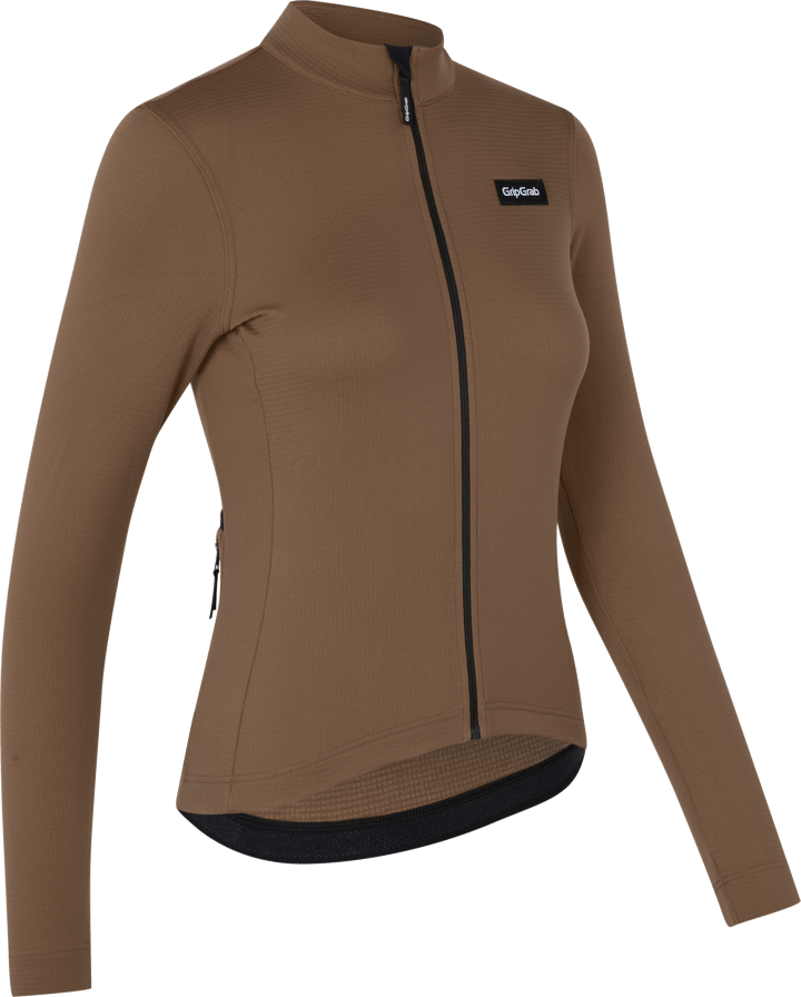 Gripgrab Women's EXPLR Merinotech Thermal Long Sleeve Jersey Brown Gripgrab