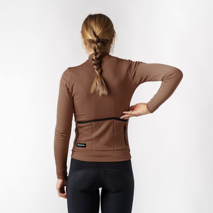 Gripgrab Women's EXPLR Merinotech Thermal Long Sleeve Jersey Brown Gripgrab