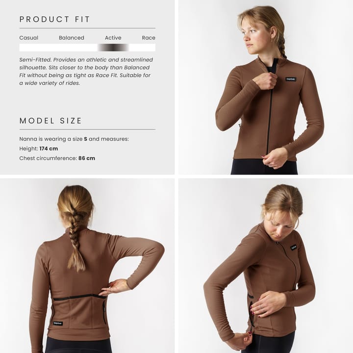 Gripgrab Women's EXPLR Merinotech Thermal Long Sleeve Jersey Brown Gripgrab