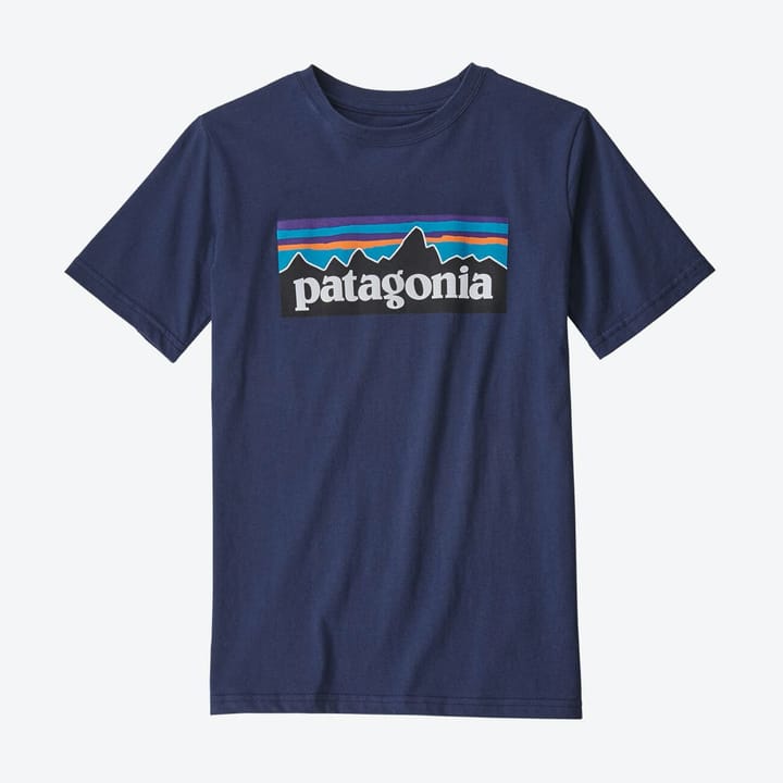 Patagonia Boys' P-6 Logo Organic T-Shirt Neo Navy Patagonia