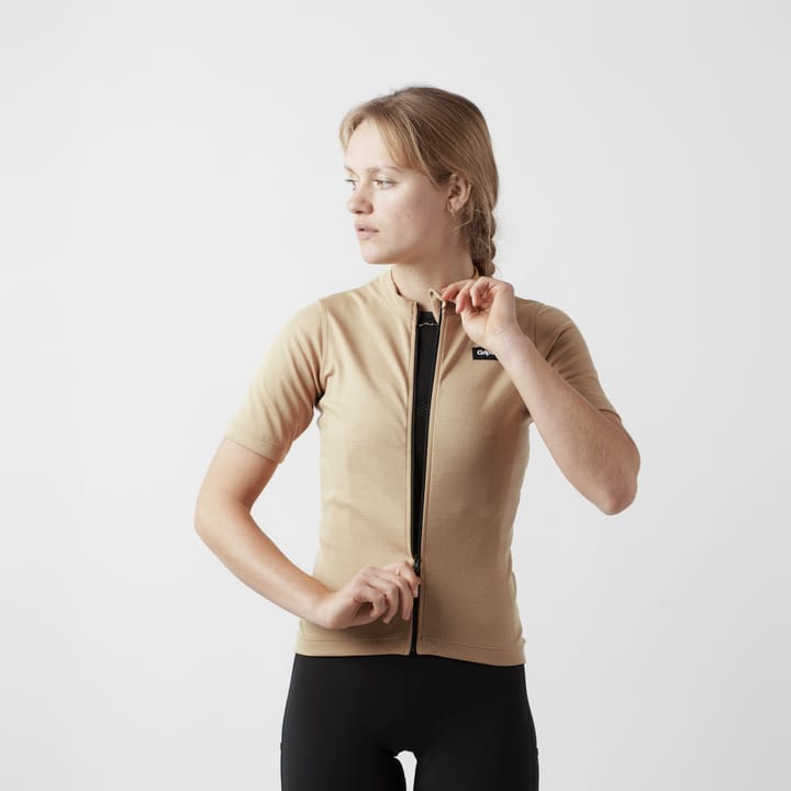 Gripgrab Women's GripGrab EXPLR Merinotech Short Sleeve Jersey Beige Gripgrab
