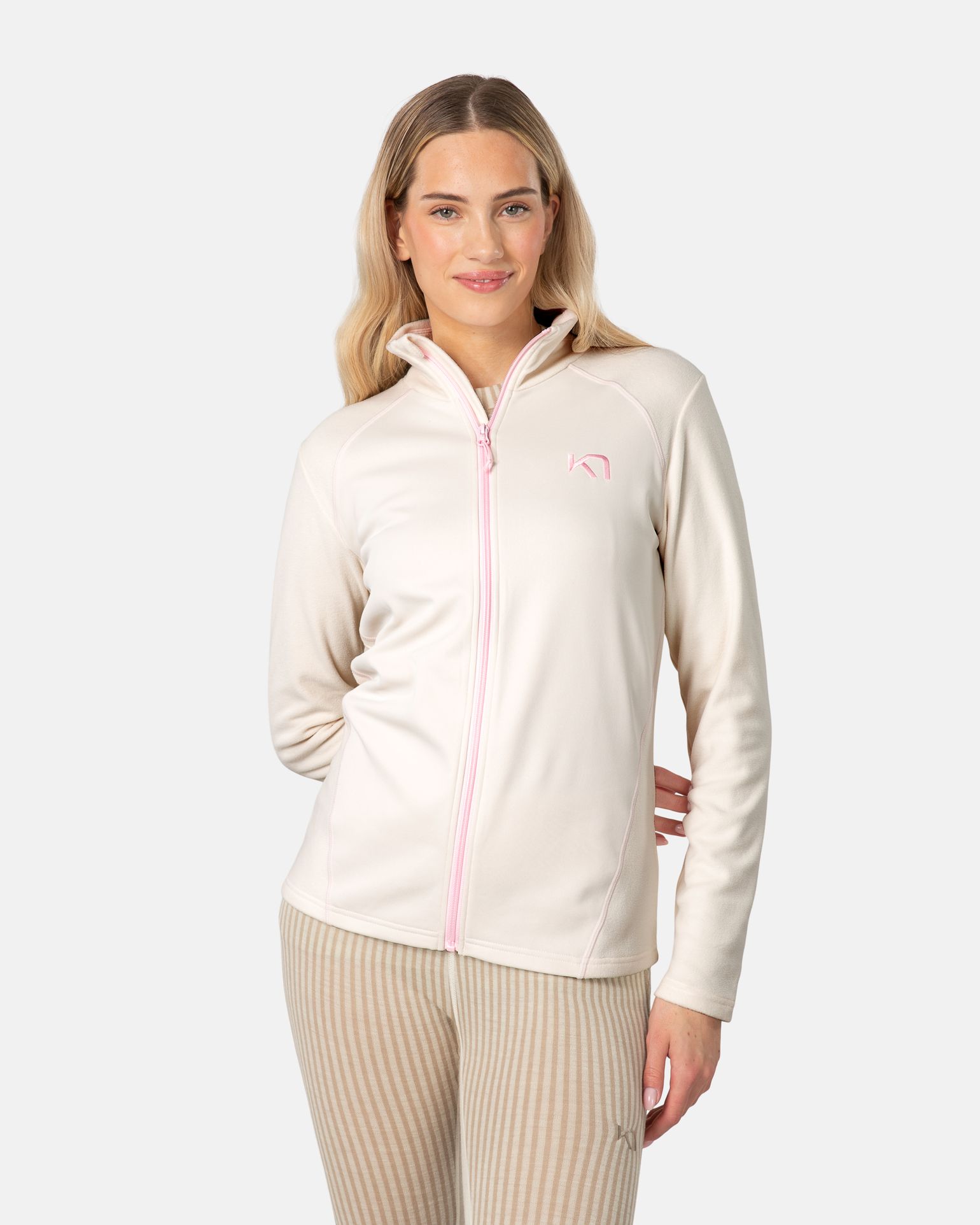 Kari Traa Women's Kari Full Zip Fleece Light Beige