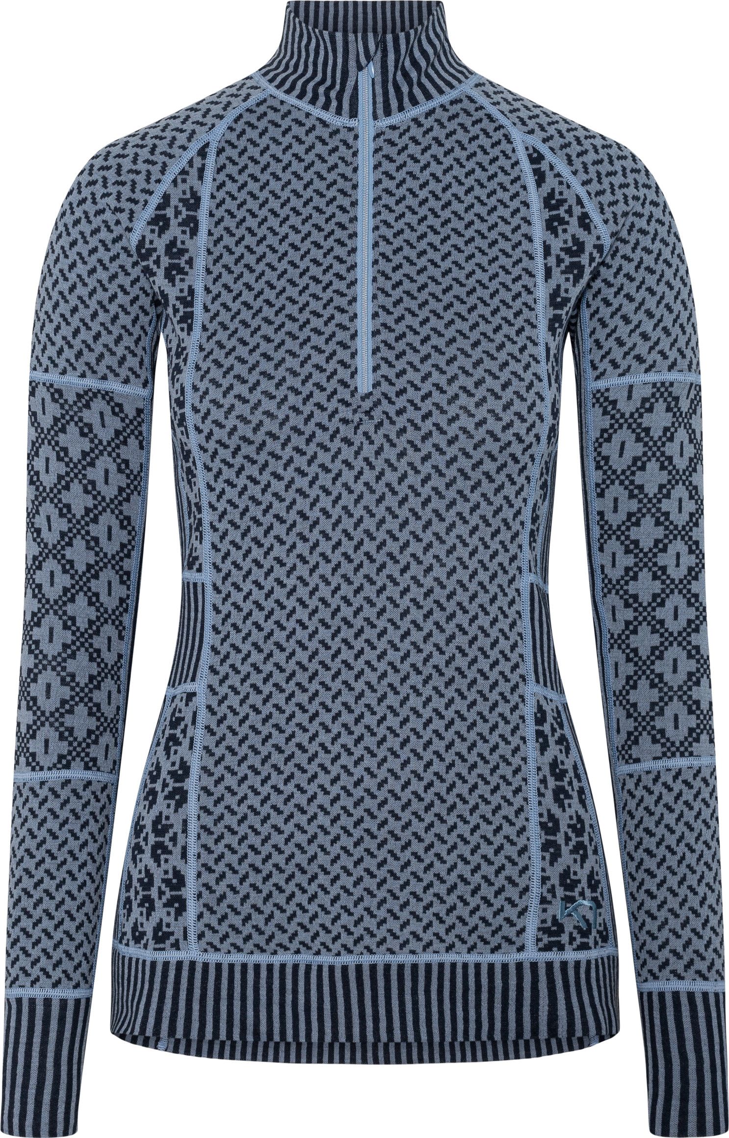 Kari Traa Women's Smekker Half Zip Pastel Light Blue