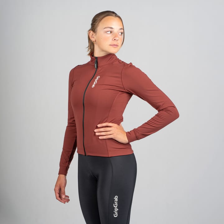 Gripgrab Women's Ride Thermal Long Sleeve Jersey Dark Red Gripgrab