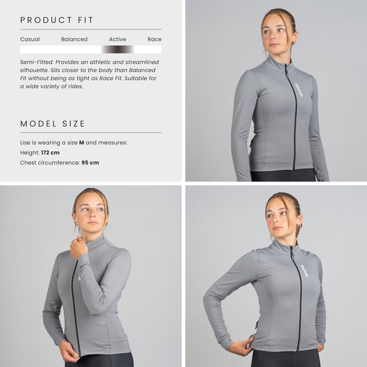 Gripgrab Women's Ride Thermal Long Sleeve Jersey Grey Gripgrab