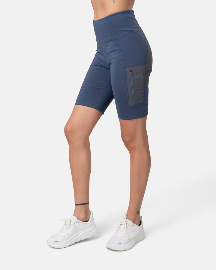 Kari Traa Ane High Waist Shorts Dusty Midtone Blue Kari Traa