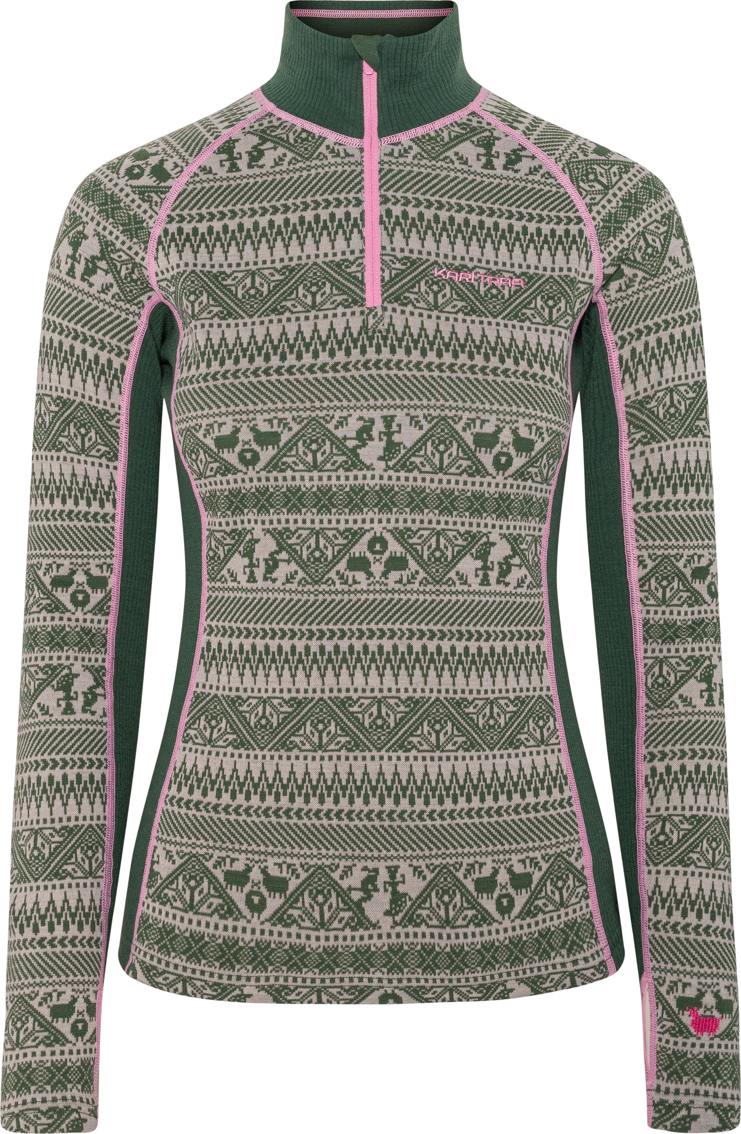 Kari Traa Women's Tale Half Zip Thyme Underställströjor M