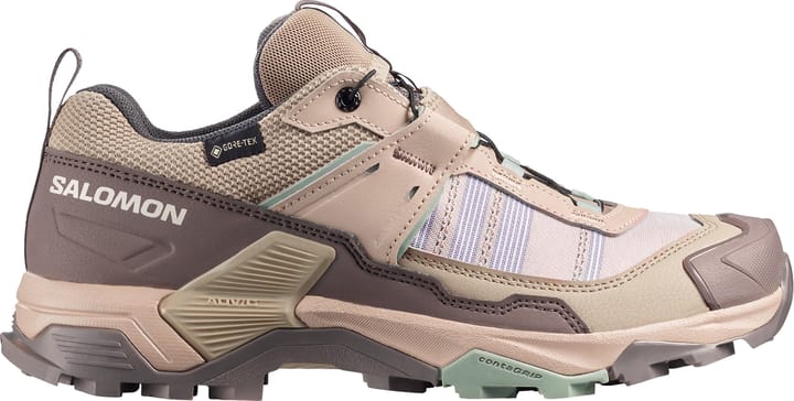 Salomon Women's X Ultra 5 GORE-TEX Desert Tan / White Pepper / Green Milieu Salomon