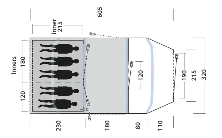 Outwell Tent Hornet 5 Air Blue Outwell