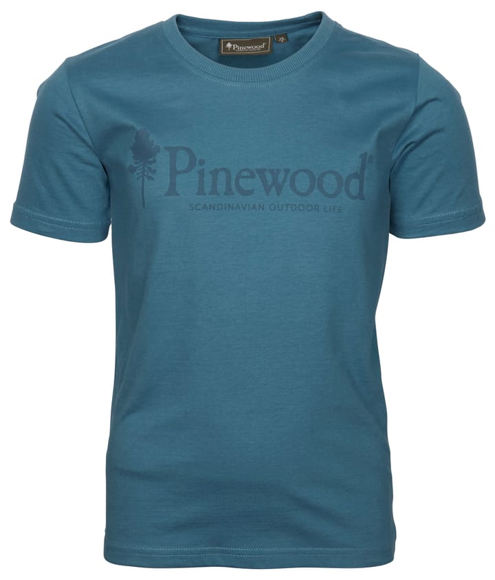 Pinewood Kids' Outdoor Life T-Shirt Azur Blue Pinewood