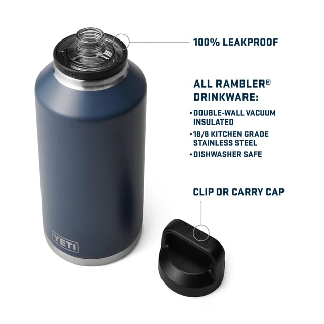 Yeti Rambler 64 Oz Bottle Chug Black Yeti