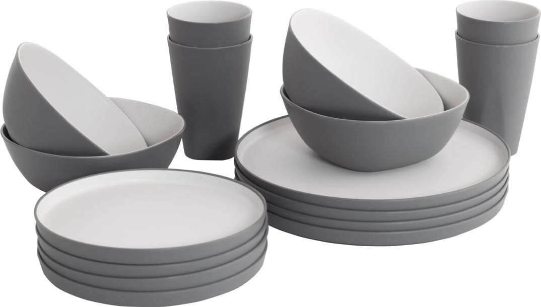 Outwell Gala 4 Person Dinner Set Grey &