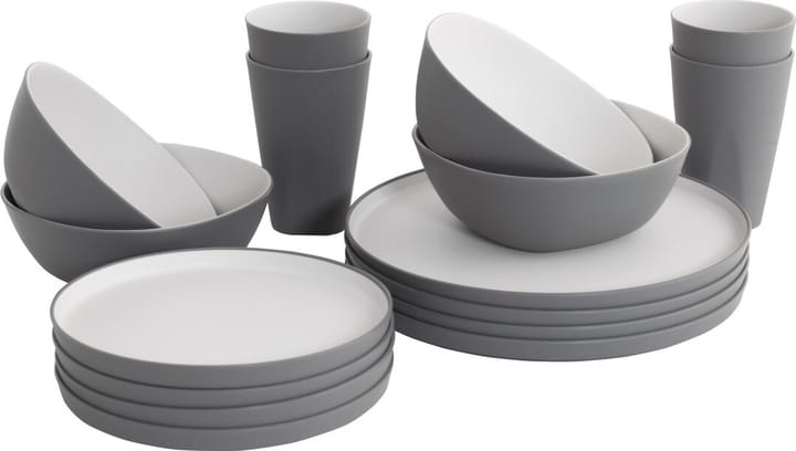 Outwell Gala 4 Person Dinner Set Grey & Sand Outwell