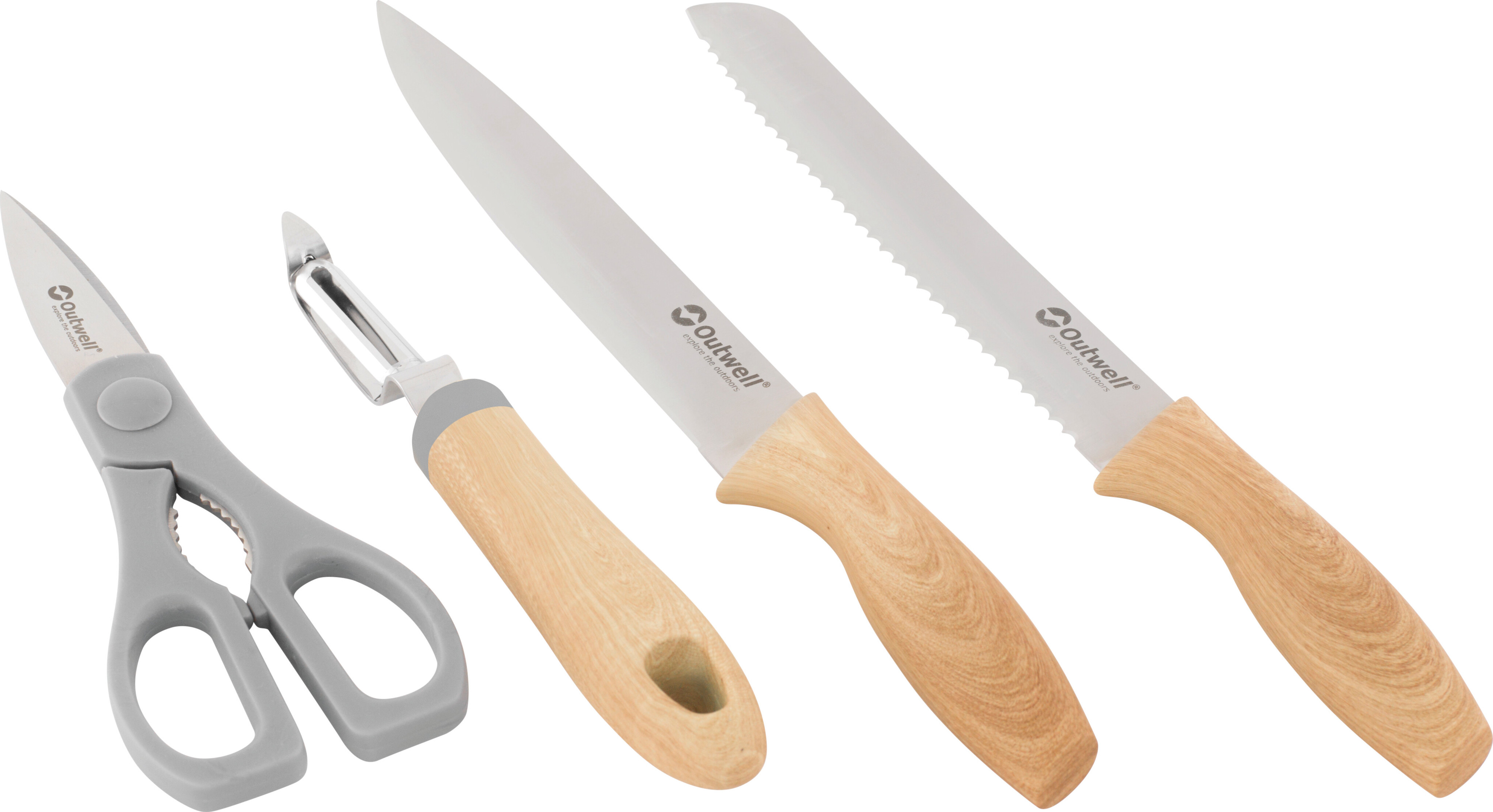 Outwell Chena Knife Set with Peeler and Scissors