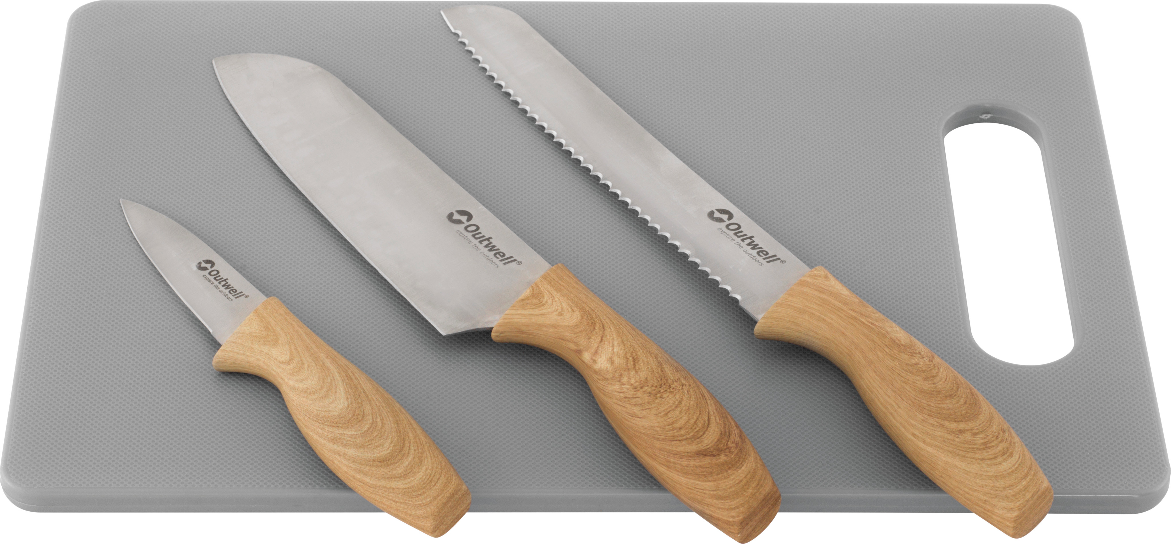 Outwell Caldas Knife Set Wide Cutting Board