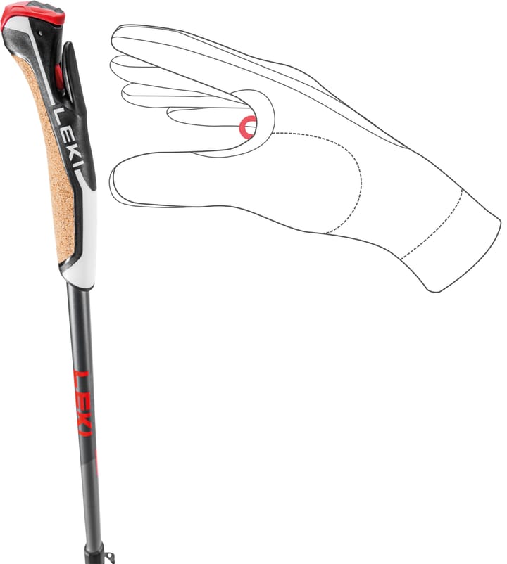 Leki Instructor Lite Dark Anthracite-silvergrey-bright Red Leki