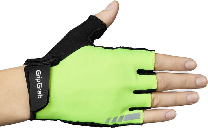 Gripgrab Ride Padded Short Finger Summer Gloves Yellow Hi-vis Gripgrab