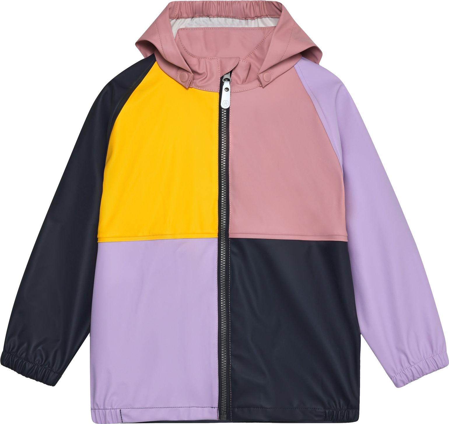 Color Kids Kids' Rain PU Jacket Colorblock Foxglove