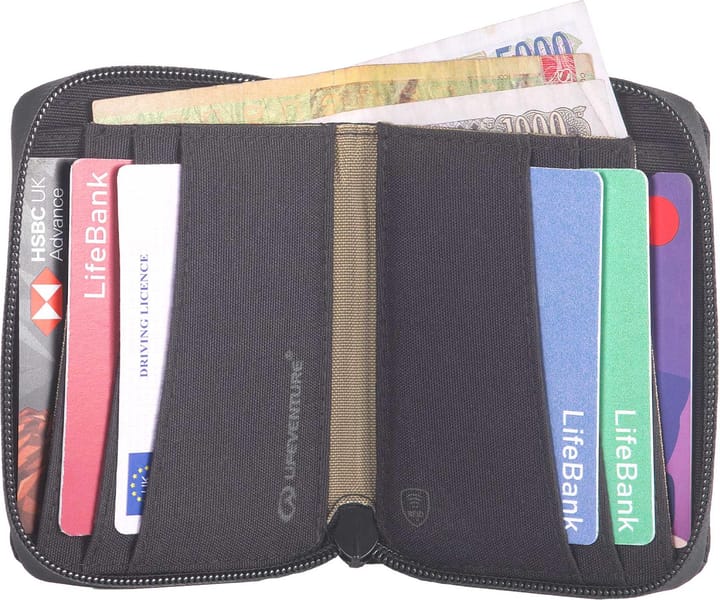 Lifeventure X-Pac RFiD Bi-Fold Wallet Black Lifeventure