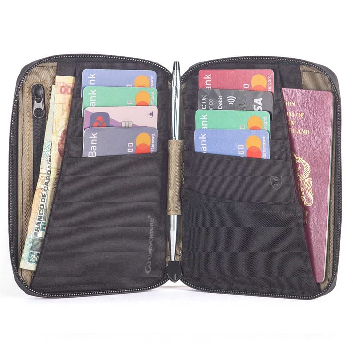 Lifeventure X-Pac RFiD Mini Travel Wallet Black Lifeventure