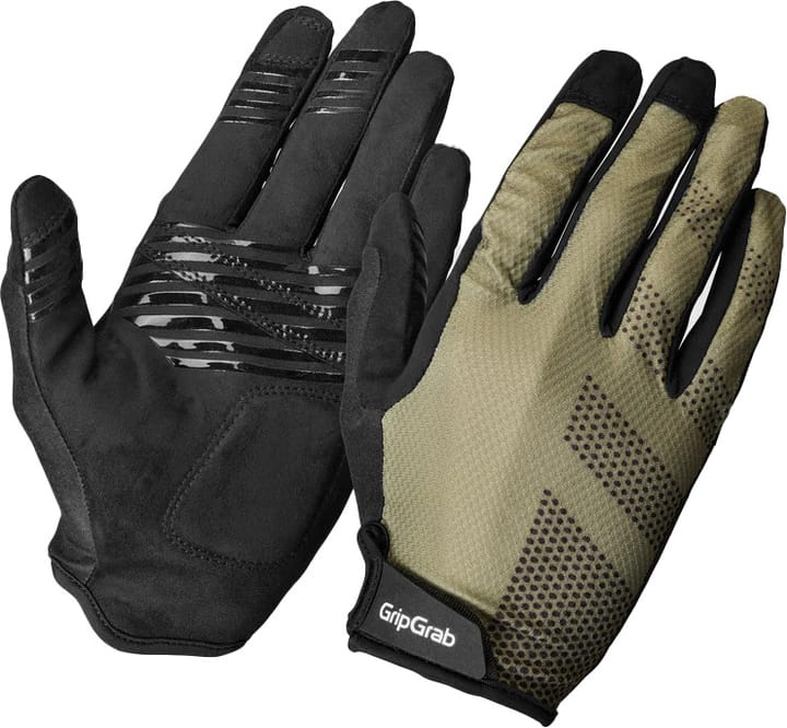 Gripgrab Ride Lite Padded Full Finger Summer Gloves Olive Green Gripgrab