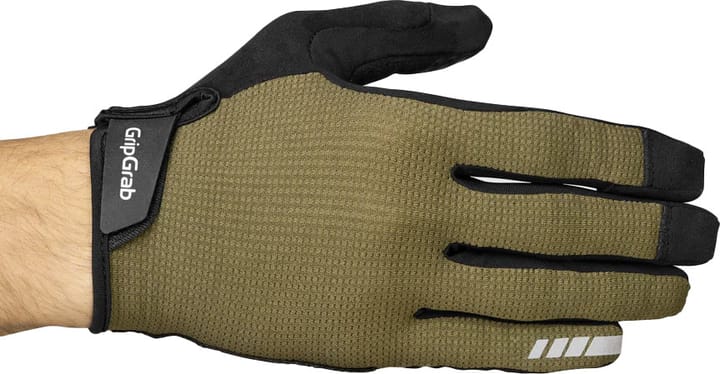 Gripgrab Explr Padded Full Finger Summer Gloves Olive Green Gripgrab