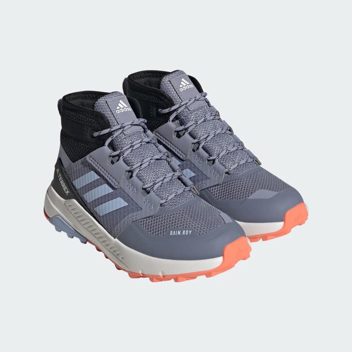 Adidas Kids' Terrex Trailmaker Mid RAIN.RDY Hiking Shoes Silvio/Bludaw/Cblack Adidas