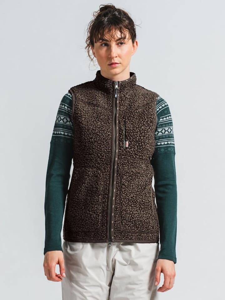 Varg Women's Vargön Fat Wool Vest Dark Chocolate Brown Varg Varg Women's Vargön Fat Wool Vest Dark Chocolate Brown Varg