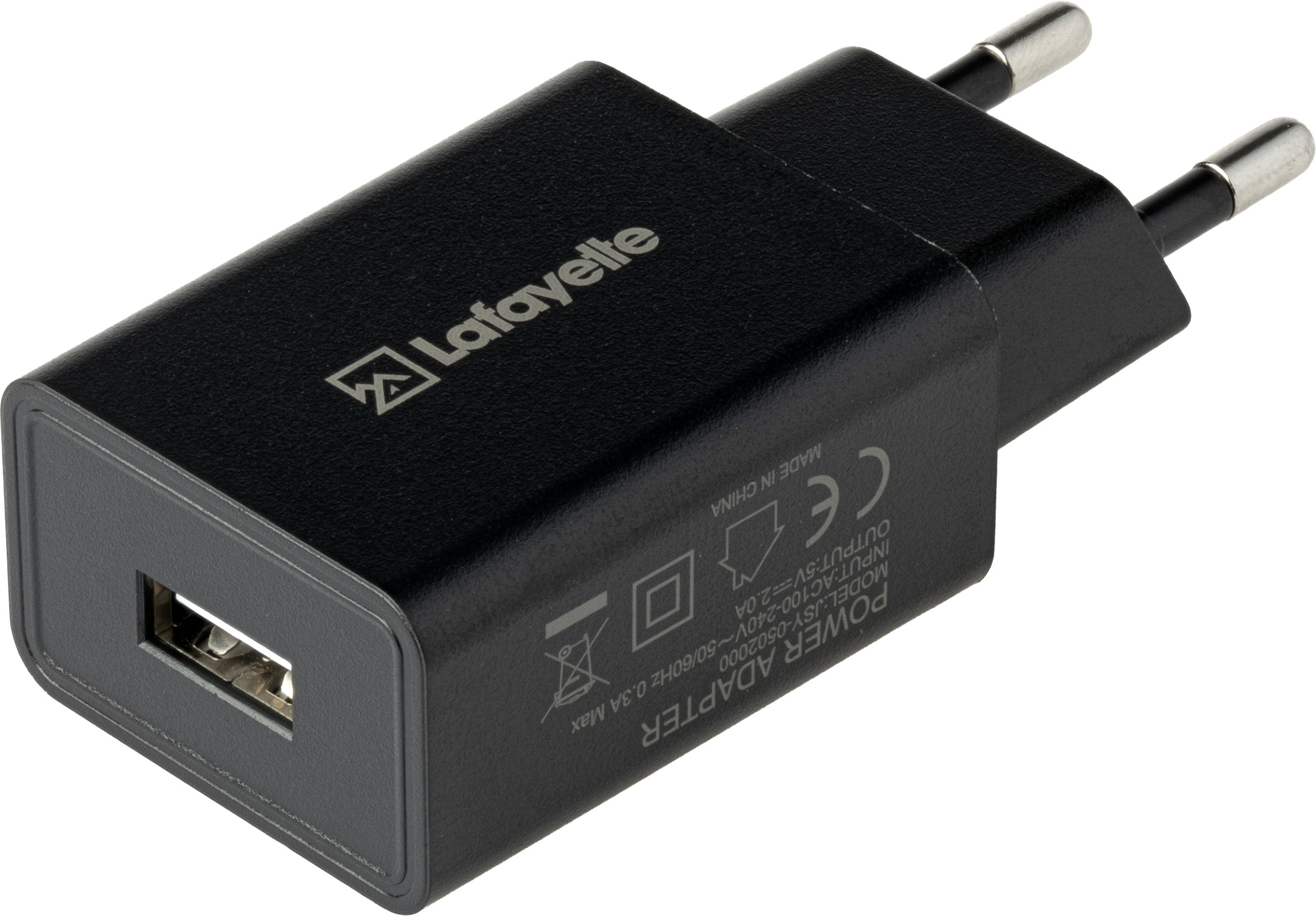 Lafayette Wall Charger USB-A Black Laturit OneSize
