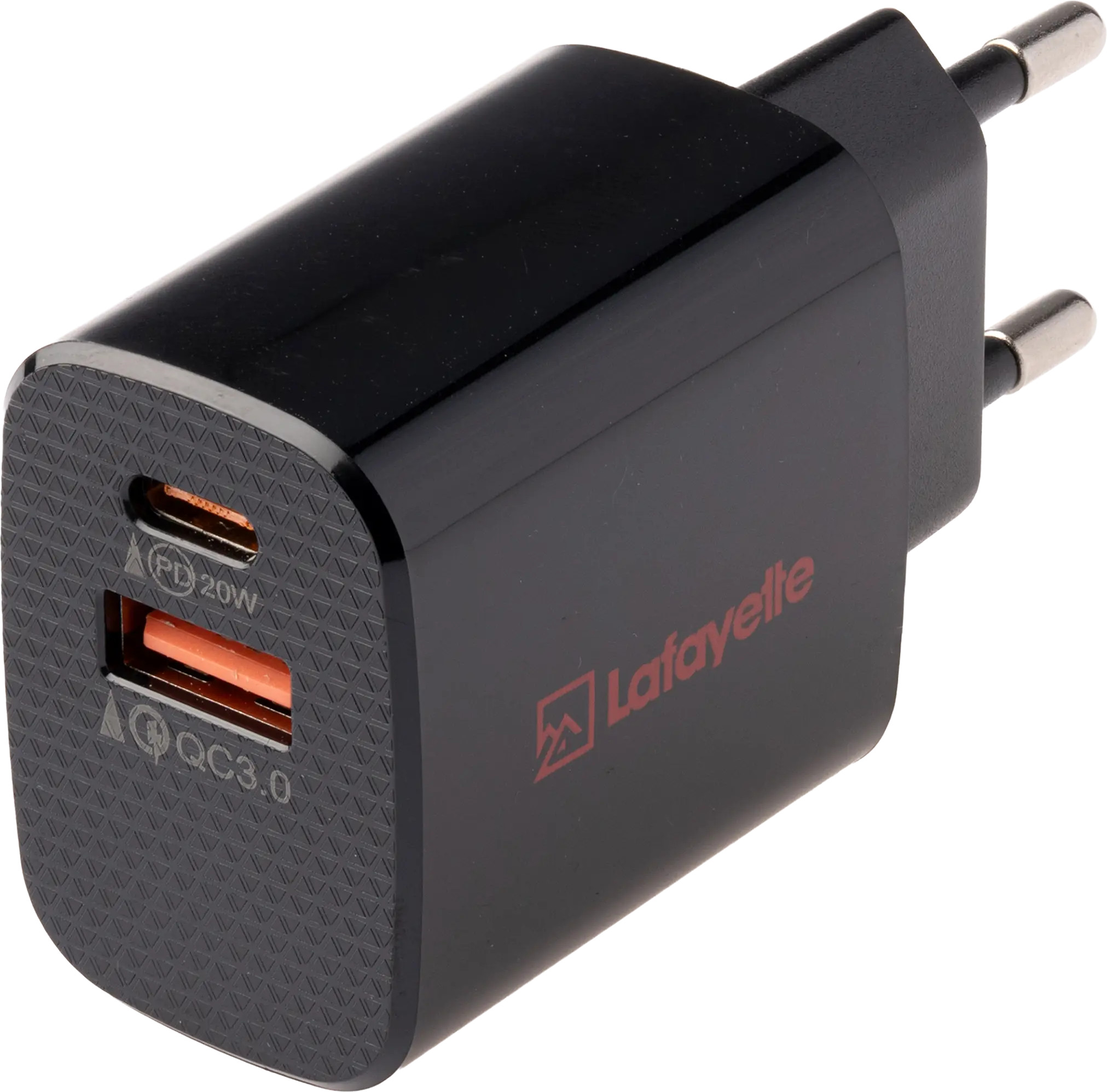 Lafayette Wall Charger USB-A and USB-C Black Ladere OneSize