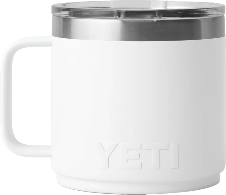 Yeti Rambler 14oz (414ml) Stackable Mug with DuraSip Ceramic Lining White Yeti