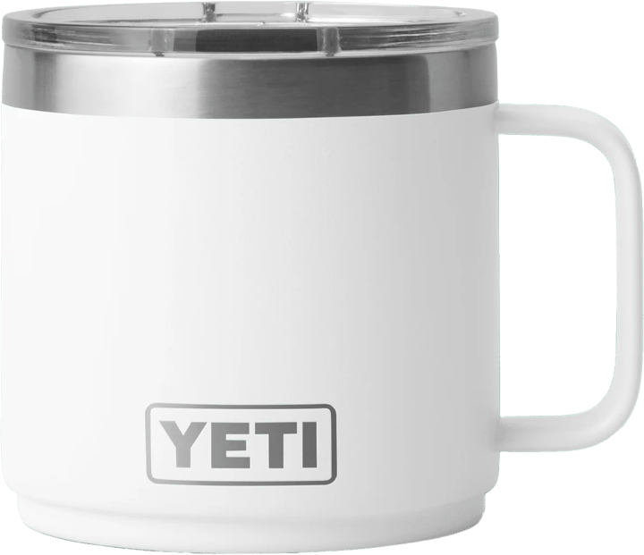 Yeti Rambler 14oz (414ml) Stackable Mug with DuraSip Ceramic Lining White Yeti