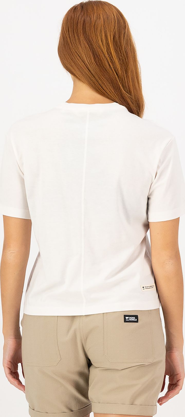 Mons Royale Women's Yonder Merino Organic Cotton T-Shirt Vintage White Mons Royale