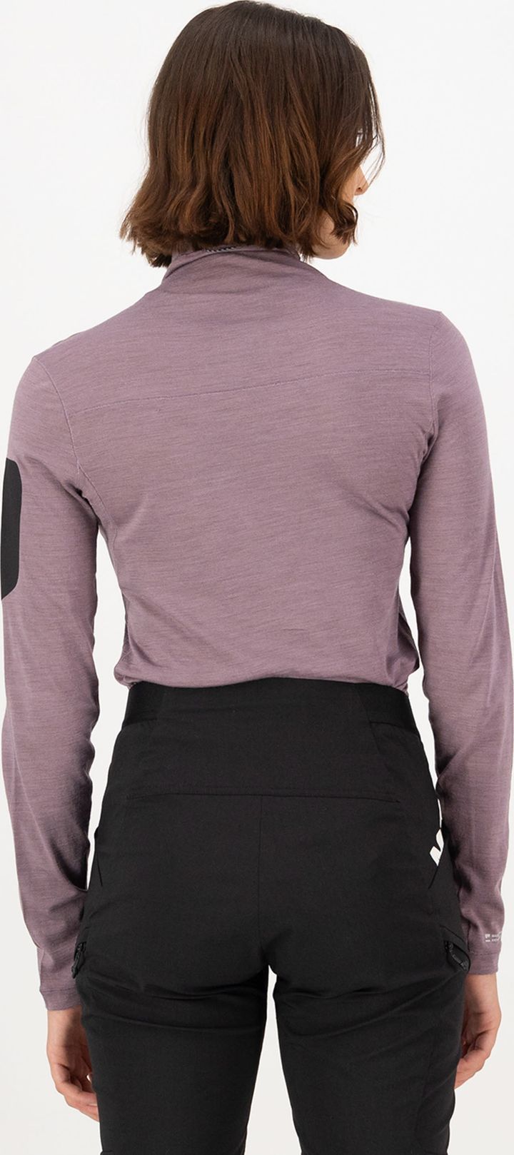 Mons Royale Women's Diversion Merino Mock Neck Long Sleeve Mauve Mons Royale