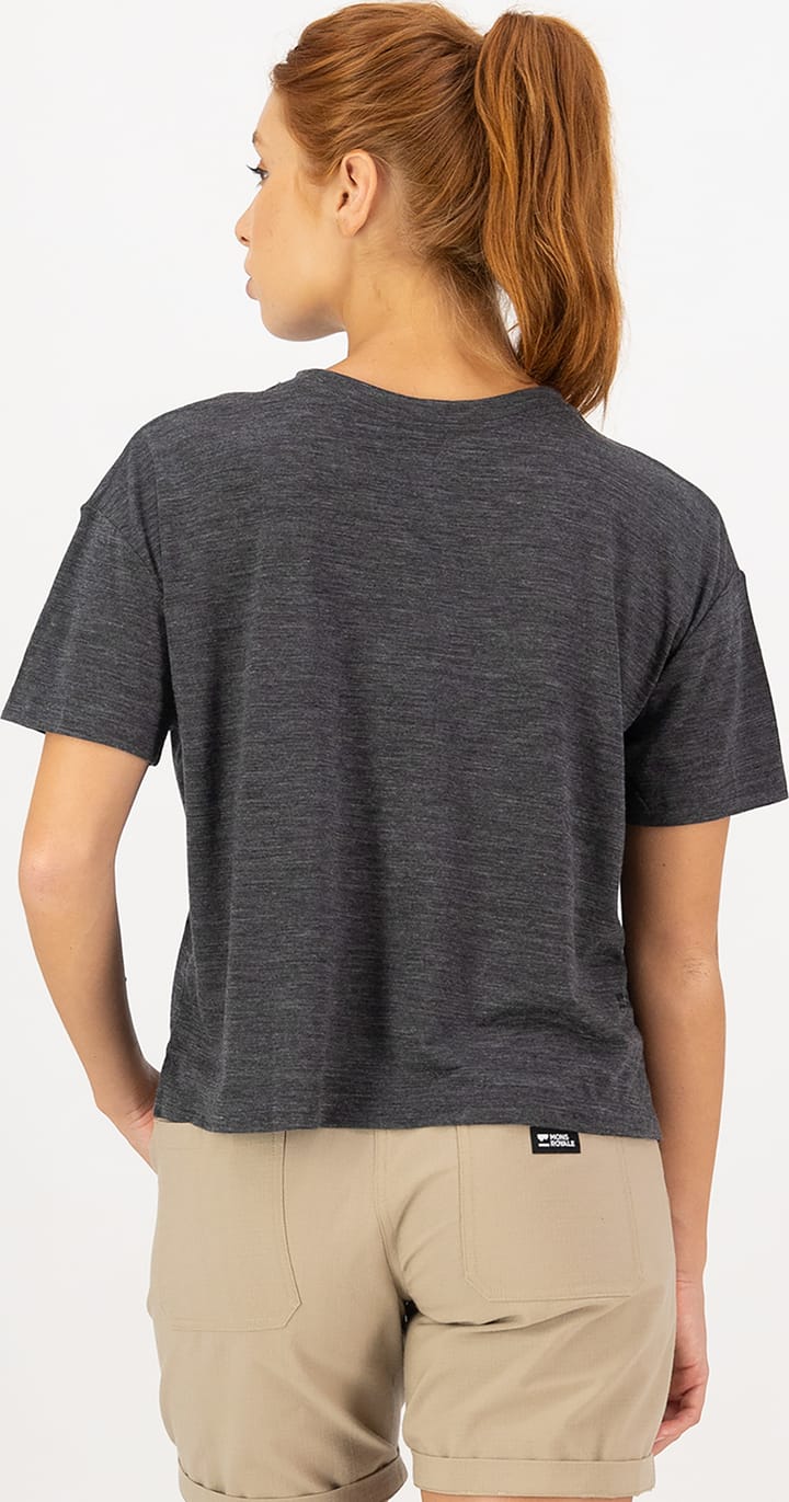 Mons Royale Women's Zephyr Merino Tencel™ Boxy T-Shirt Smoke Mons Royale