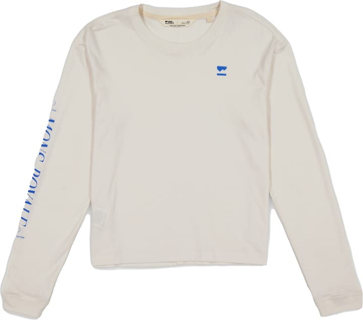 Mons Royale Women's Yonder Merino Organic Cotton Long Sleeve Vintage White Mons Royale