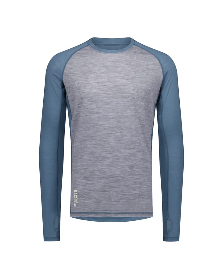 Mons Royale Men's Temple Tech LS Grey Heather / Goblin Blue Mons Royale Mons Royale Men's Temple Tech LS Grey Heather / Goblin Blue Mons Royale