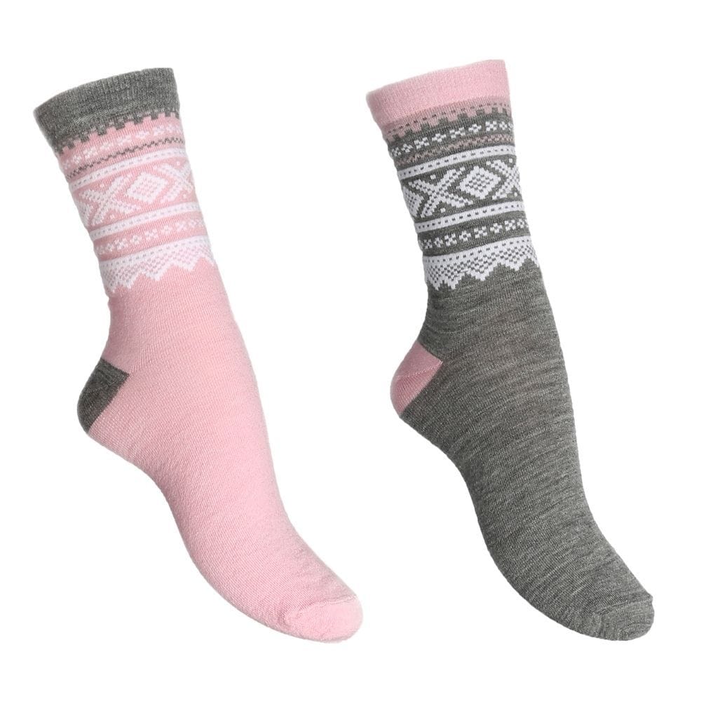 Marius Kids 2-pack Ullsokker Barn Lotus Pink /Grey